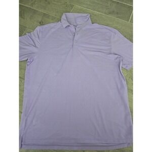 IBKÜL Mens Large Lavender Purple Short Sleeve Performance Golf Polo Shirt